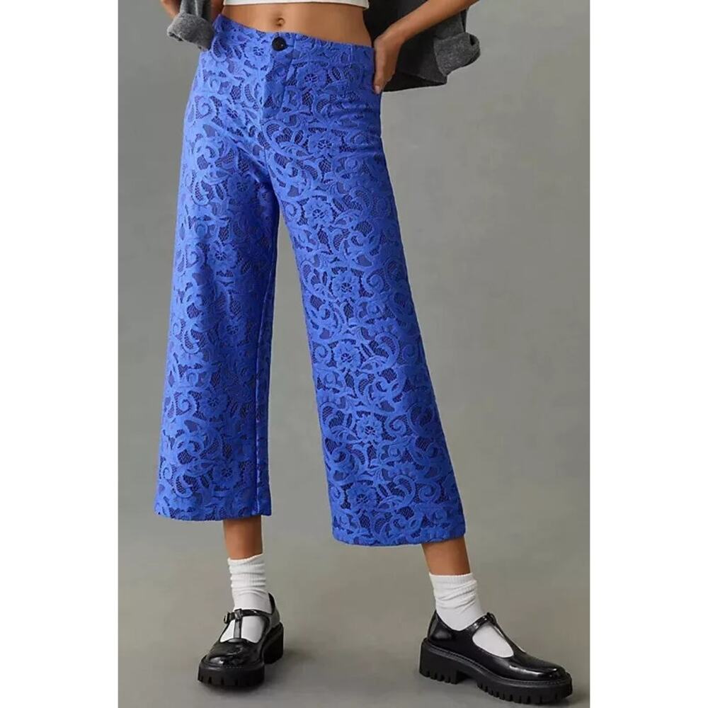 Maeve Blue Wide Leg Pants
